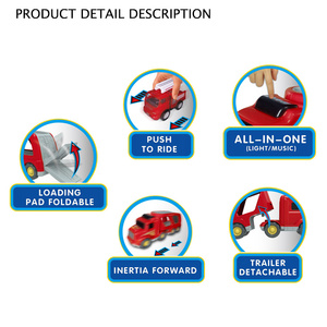 Camion transporteur de voitures à double étage à friction éducatif avec lumières et sons JACKOTOYS, dès 3 ans - Product Image 4