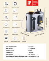 Brassoir à bière domestique automatique, machine à brasser la bière électrique 1500W, brassoir domestique tout-en-un de 3,43 gallons avec dispositif de mouture et d'ébullition