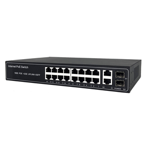 Poe Switch <strong>16</strong> <strong>Port</strong> Full Gigabit <strong>Network</strong> Poe Switch <strong>16</strong> <strong>Ports</strong> 1000m Ethernet Switch With 2 Fiber Optic SFP Uplink <strong>Ports</strong> - Product Image 4