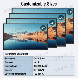 จอแสดงผลกลางแจ้งเชิงพาณิชย์ขนาด 55 นิ้ว 4K 2500 นิต IP65 ทนทานทุกสภาพอากาศ ระบบสมาร์ท WebOS พร้อมระบบเสียง สำหรับร้านอาหาร/ลานกลางแจ้ง มีขนาดใหญ่สองขนาดให้เลือก - Product Image 6