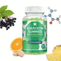 Gummies antioxydantes à la quercétine OEM ODM avec vitamine C et extrait d'églantier, 60 unités