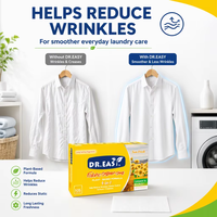 Dr.easy Prix usine OEM Échantillon gratuit Feuilles assouplissantes et désodorisantes pour sèche-linge 4-en-1 écologiques Parfum Sun Fresh pour vêtements
