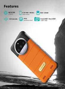 Téléphone mobile robuste industriel extérieur intelligent Android13 avec NFC, résistant aux chocs, 5G, IP68, anti-explosion - Product Image 2