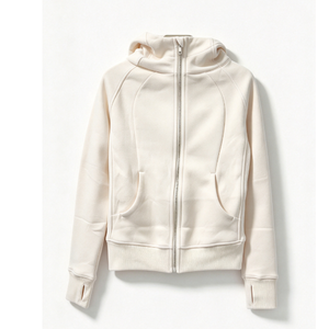 Sudadera con capucha y cremallera para mujer, cuello alto, secado rápido, chaqueta de yoga sin costuras, manga larga, bolsillo canguro - Product Image 6