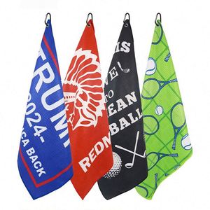 Serviettes de nettoyage pour sacs de golf personnalisées avec logo, en microfibre gaufrée, avec mousqueton - Product Image 5
