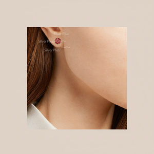 Boucles d'oreilles en or jaune 14 carats avec rubis véritable et pierres précieuses Vente en gros Fournisseur de bijoux en or minimaliste - Product Image 1