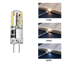 Ampoules LED G4 Mini pour éclairage intérieur, certifiées RoHS, CRI élevé 80, AC/DC 12V, sans scintillement, Bipin 3014 SMD, ampoule de type maïs, lampe à lumière cristalline
