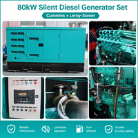 Meilleur prix Groupe électrogène diesel silencieux Cummins 6BTA5.9-G2 80 kW 100 kVA avec ATS 1/3 phases 50/60 Hz pour alimentation de secours domestique et clinique