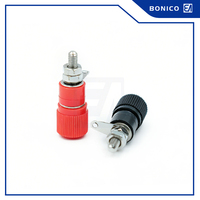 Borne de connexion banane en laiton de 4 mm, connecteur de montage sur panneau à vis M4 rouge et noir pour amplificateur, haut-parleur, équipement de test