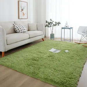 地毯工厂定制100% 涤纶长绒蓬松地毯毛绒地毯客厅地毯