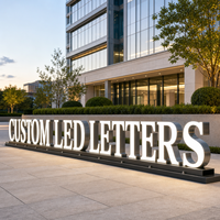 Lettres LED personnalisées, éclairées sur le devant, lettrage 3D lumineux, enseigne de restaurant, bar, bar sportif, signalétique intérieure de commerce de détail