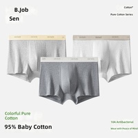 Boxers imprimés pour hommes, prêts à être expédiés, en Spandex/Coton, respirants, écologiques, impression par transfert thermique, ceinture élastique, gris
