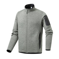 Nouvelle veste polaire sportive pour hommes et femmes, col montant, cardigan, hiver, chaud, respirant, polaire, personnalisable, veste de sport d'extérieur