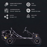 Buggy tout-terrain en acier robuste, cadre durable, moteur 4 temps, suspension amortissante, robuste pour les terrains accidentés, karting