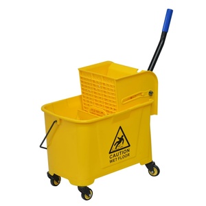 ถังไม้ถูพื้นแบบคู่พร้อมตัวบีบพลาสติกความจุเกิน10L เป็นมิตรกับสิ่งแวดล้อมสำหรับการทำความสะอาด - Product Image 2