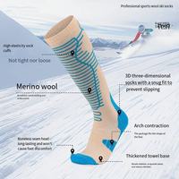 Calcetines de Esquí de Lana Merino para Hombre y Mujer, Calcetines Térmicos Unisex para Invierno, Calcetines Cálidos para Snowboard para Clima Frío