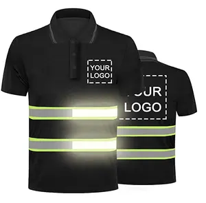 Fabrika doğrudan toptan özelleştirilmiş örgü polyester siyah ucuz T-shirt tarzı hi vis yansıtıcı güvenlik yelek inşaat için - Product Image 1