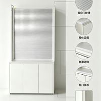Vitrine à bijoux moderne blanche et argentée, compartiment de rangement verrouillable, taille personnalisée, pour l'affichage en magasin d'ornements en argent