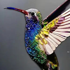 Indoor hotel villa art decor tentoonstelling nightingale kleur vliegende papegaai ontwerp luxe decoratieve animal crystal sieraden schilderen