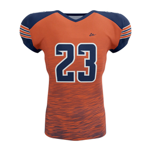 Maillots de football américain à manches courtes imprimés par sublimation personnalisée, haute qualité, durables, séchage rapide, respirants, unisexes pour adultes - Product Image 1