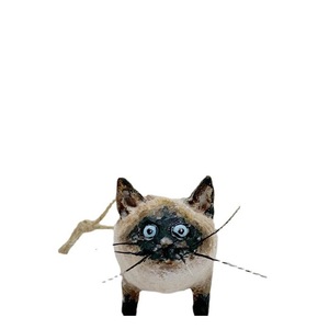 Mini pendentif en résine chaton, ornement à suspendre pour sapin de Noël, artisanat peint à la main en couleur, adorable art animalier - Product Image 5