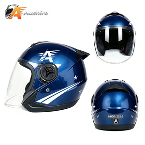 DOT <b>Open</b> Face Motorcycle Helmet Quick Release Riding Helmet Dual Visor Flip <b>Up</b> Commute Helmet Unisex Casco De moto - Product Image 1