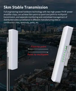 900Mbps 5.8GHz Wi-Fi ao ar livre CPE 5km 10km Longo Alcance Ponto a Ponto Transmissor WiFi Ponte sem fio CF-E313AC