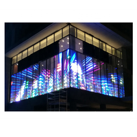 Écran LED transparent pour mur en verre, module LED transparent couleur pleine, prise en charge de l'animation pour centre commercial, magasin de détail
