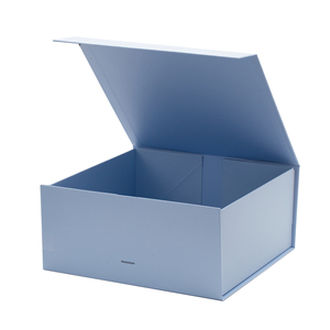 Powder Blue Color Folding <b>Box</b> with Ribbon Slots Luxury Package for <b>Wedding</b> <b>Gift</b> Bridal Bridesmaids <b>Gift</b> Packing <b>Box</b> with logo - Product Image 1