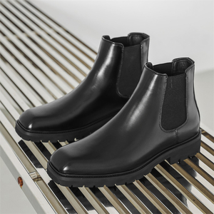 Botas de Tobillo para Mujer de Estilo Británico de Calidad Perfecta, Zapatos Casuales Negros para Hombre, Botas Chelsea - Product Image 2