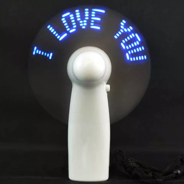 Csx New CSX Product Mini Portable Handy Led Custom Message Battery Fan, Programmable Led Display Handheld Electric Fan