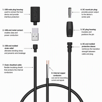 Câble de charge pour ordinateur portable PD Trickle Charge-Activated 20V 100W haute puissance, type C vers prise ronde DC 5521