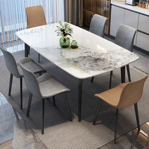 บ้านหรูหราทันสมัยเรียบง่ายสไตล์มินิมอลสไตล์คนดังทางอินเทอร์เน็ตเก้าอี้หนังสำหรับโรงแรมร้านอาหาร - Product Image 6