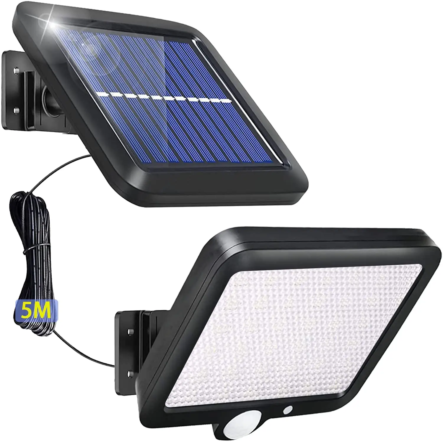 Solar Panel Light led Power Wall Light Outdoor Motion Sensor 56 LEDs Security Night Light for Patio Yard Deck Garage