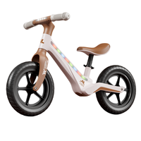 Vélo d'équilibre pour enfants à une vitesse Push 12 pouces pneu sans air avec lumière et musique vélo d'équilibre pour enfants