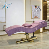Table de massage hydraulique moderne pour soins du visage, lit de luxe pour extensions de cils, chaise de massage, table de spa pour shampoing, lit de beauté incurvé, mobilier de salon
