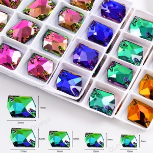 Strass à coudre en verre cristal de qualité supérieure Oleeya Factory, forme cosmique, 18 couleurs, pour vêtements et accessoires de mariage - Product Image 6