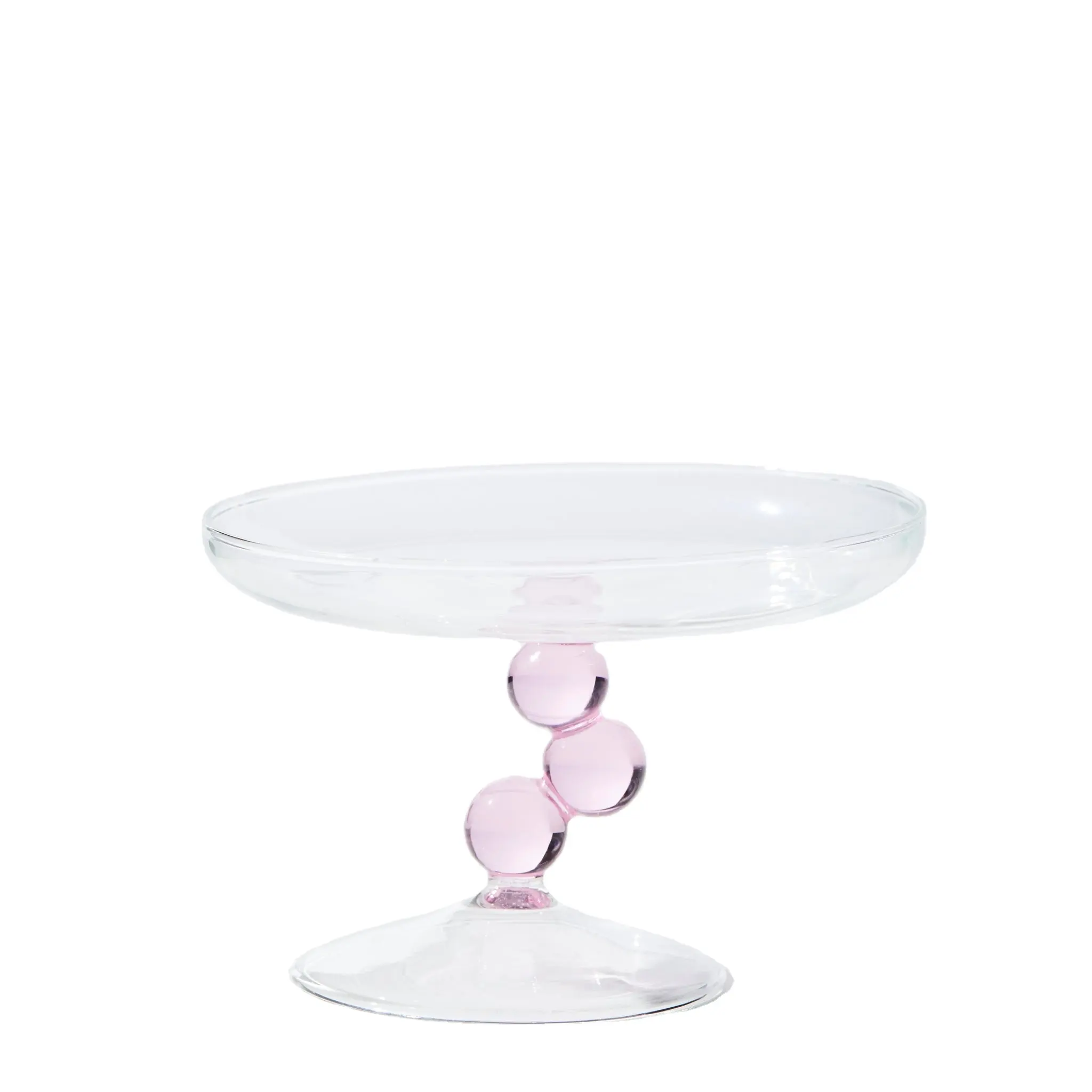 Mini plato de comida de vidrio de borosilicato de color transparente, decorativo personalizado, Accesorios de escritorio, regalos