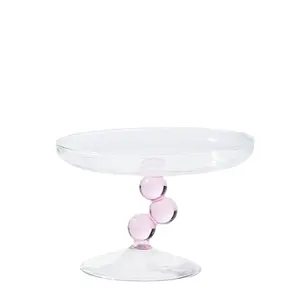 Индивидуальный декоративный мини-блюдо для еды из боросиликатного стекла прозрачного цвета, аксессуары для стола, подарки