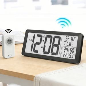 Huishoudelijke binnen- en buitenkalender Draadloze temperatuur-vochtigheid Multi-groot display Digitale weerstationklok met sensor - Product Image 1