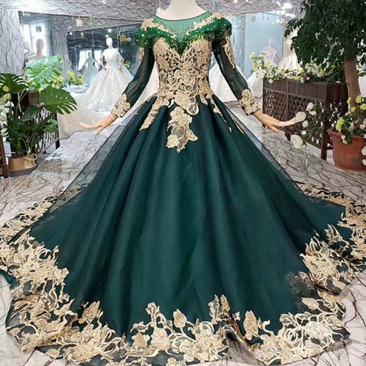 Shop Our 2020 Dark Green Prom Dresses with Gold Appliques Shop Our 2020 Dark Green Prom Dresses with Gold Appliques