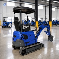 Mini-excavatrice compacte de 1,8 tonne avec cabine, moteur Kubota, CE EPA EURO5, petite machine de terrassement pour ferme