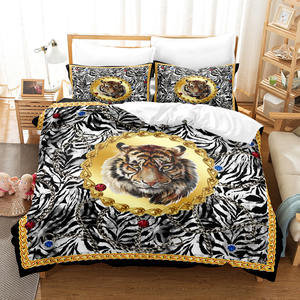 Ensemble <span class=keywords><strong>de</strong></span> housses <span class=keywords><strong>de</strong></span> <span class=keywords><strong>couette</strong></span> imprimées <span class=keywords><strong>de</strong></span> bonne qualité Taille Conception personnalisée Impression numérique Logo Literie Série <span class=keywords><strong>Tigre</strong></span> et Lions imprimée en 3D - Product Image 6