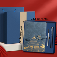 2024 Hot haut de gamme A5 cahier cadeau ensemble cadeau d'affaires personnalisé avec couverture en cuir en gros