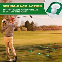 Coupe de putting de golf verte avec drapeau, plaque de putting de golf, aide à l'entraînement de golf pour l'intérieur et l'extérieur