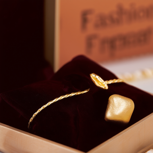 Fashion Cuff Bracelet 316L Stainless Steel PVD Gold Plating Sustainable Resistant Jewelry <b>for</b> Women <b>Men</b> - Product Image 3