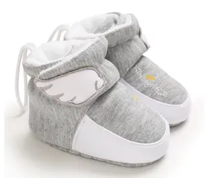 Wholesale Winter Warm Prewalker Boots Skin-friendly Plush Linear Soft Sole Baby Boots Booties