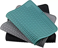 Support de Pot d'isolation thermique pliable, protecteur de tasse à vaisselle, tapis de drainage, napperon de Table, tapis de séchage en Silicone