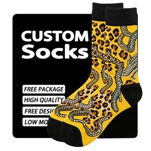 कस्टम मोजे उच्च गुणवत्ता वाले डिजाइनर ओएम व्यक्तिगत सादे बुना हुआ कढ़ाई चालक दल पुरुष महिला कढ़ाई वाले लोगो मोजे - Product Image 1