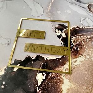 Decorazione per Torta in Acrilico 'Ins Wind' per 30 Anni, <span class=keywords><strong>Buon</strong></span> 21° <span class=keywords><strong>Compleanno</strong></span>, Topper per Torta '<span class=keywords><strong>Buon</strong></span> <span class=keywords><strong>Compleanno</strong></span>' - Product Image 4